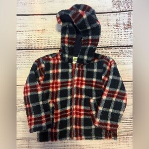 Plaid Kids Fleece Hoodie size 24 months